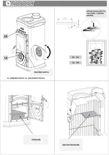 NORDICA SUPER JUNIOR krbová kamna zelená