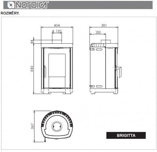 NORDICA BRIGITTA GB krbová kamna