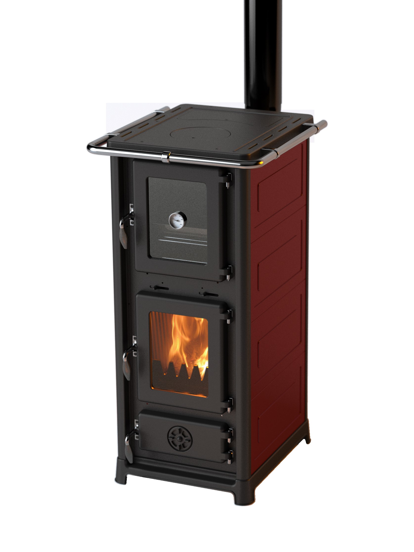 MBS SD OLYMPIA PLUS krbová kamna tmavě červená
