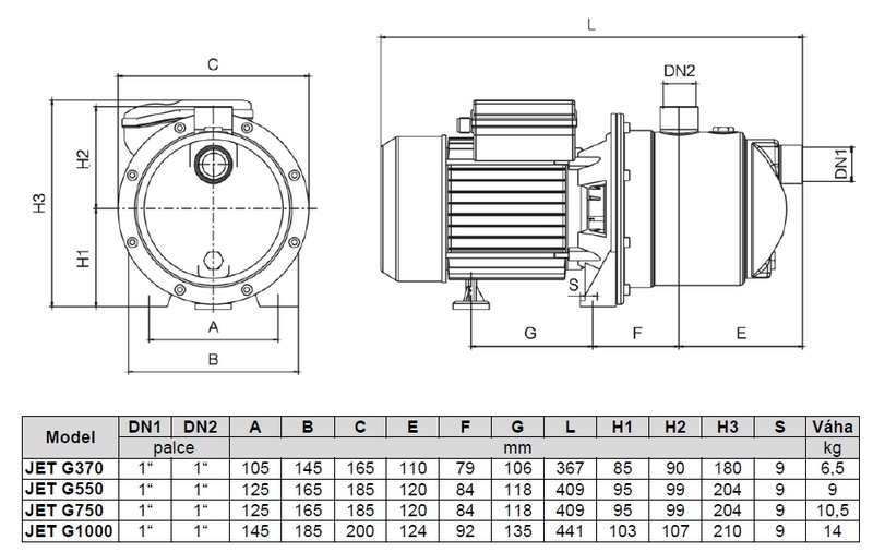 Werter JET G 750 Samonasávací čerpadlo