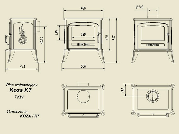 KRATKI KOZA K7 TF s ventilátorem