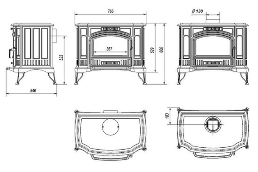 KRATKI KOZA K9 /130 TF s ventilátorem
