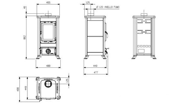 Nordica Fulvia Liberty pergamena  krbová kamna 