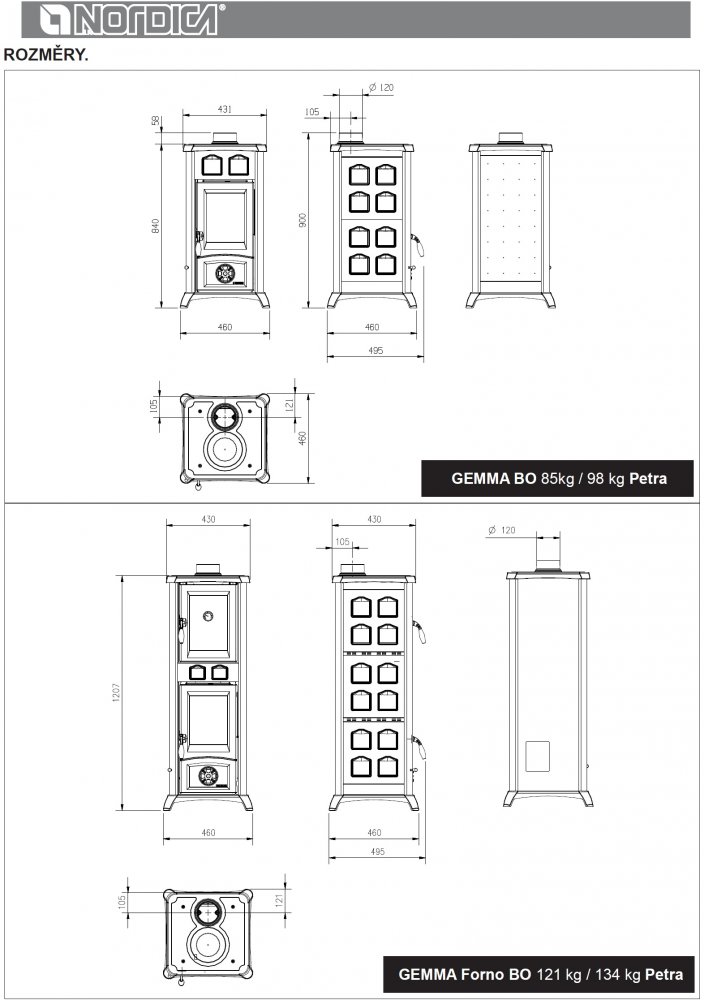 Nordica Gemma Forno Elegance 5.0 krbová kamna PETRA