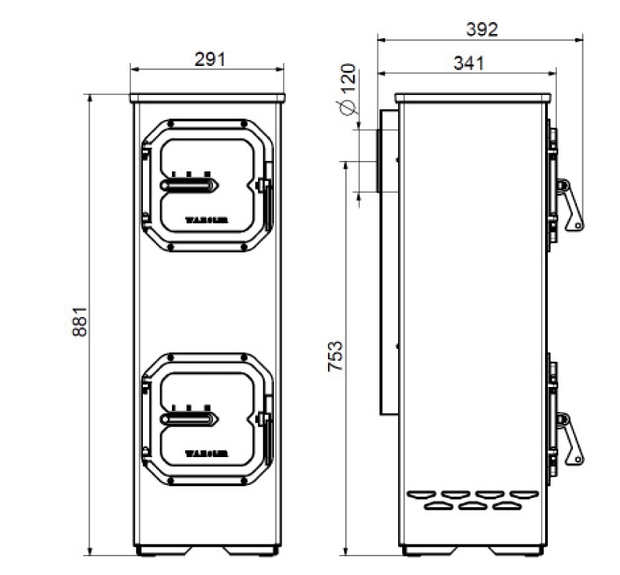 WAMSLER DENVER krbová kamna béžová