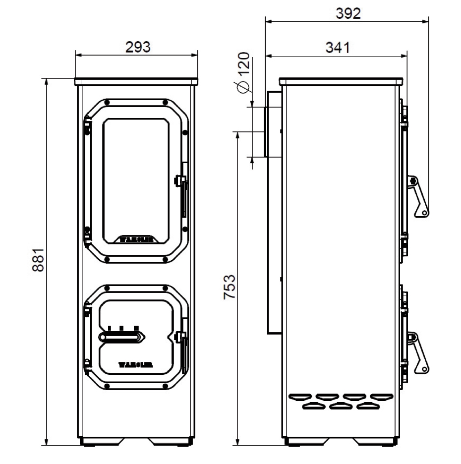 WAMSLER COLORADO krbová kamna béžová