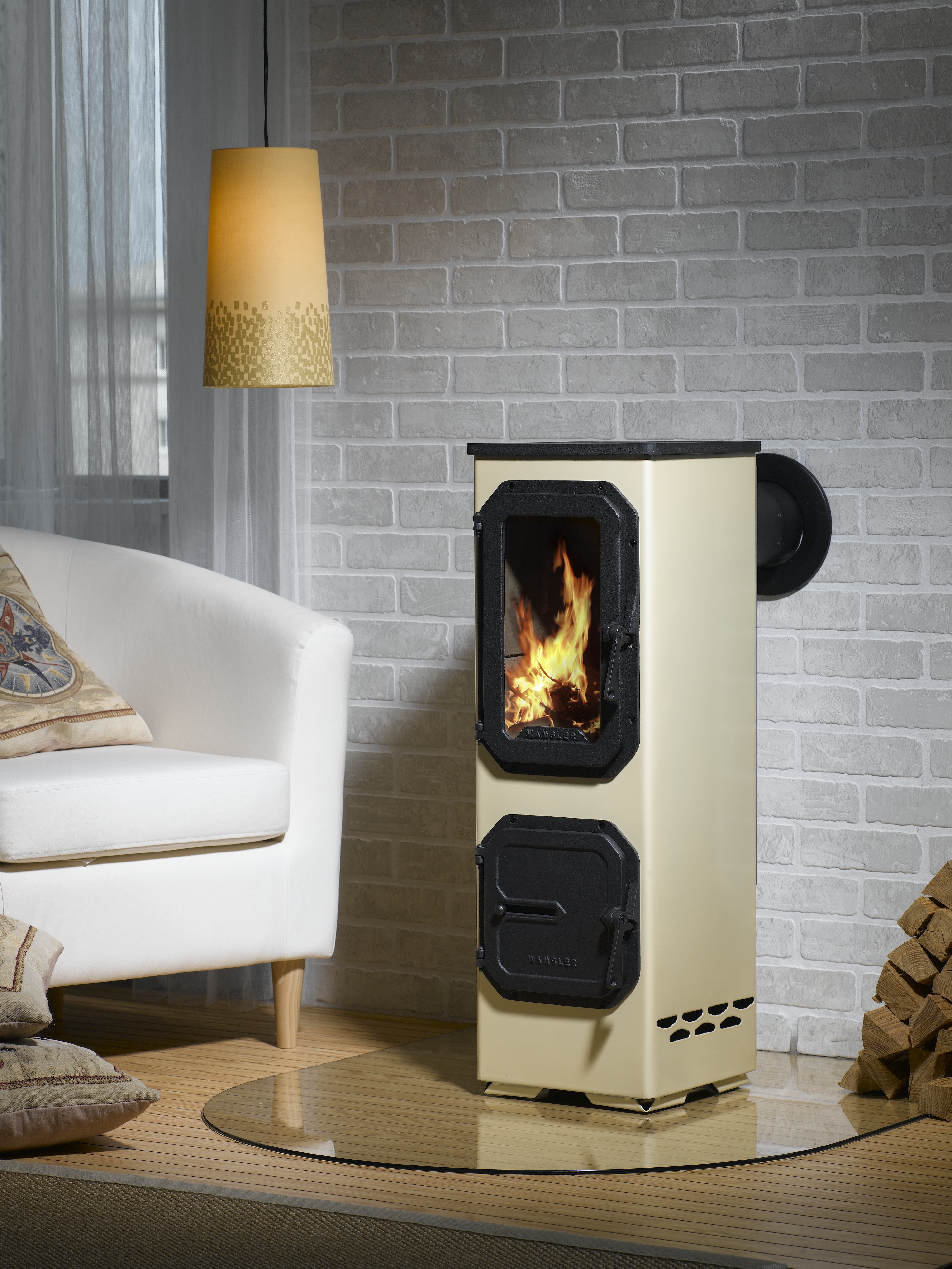 WAMSLER COLORADO krbová kamna béžová