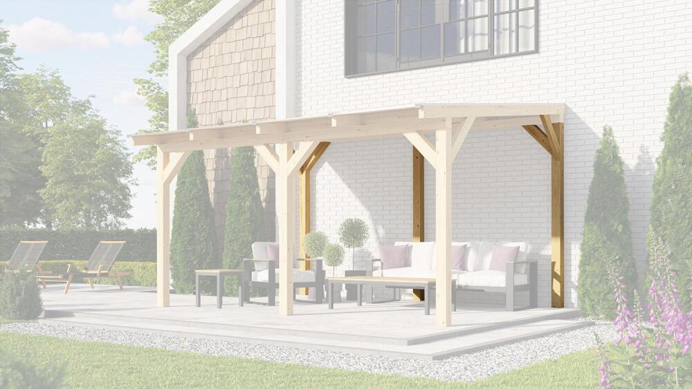 Dřevěná zahradní pergola - přídavné nohy pro pergolu 672 vel. 3-4