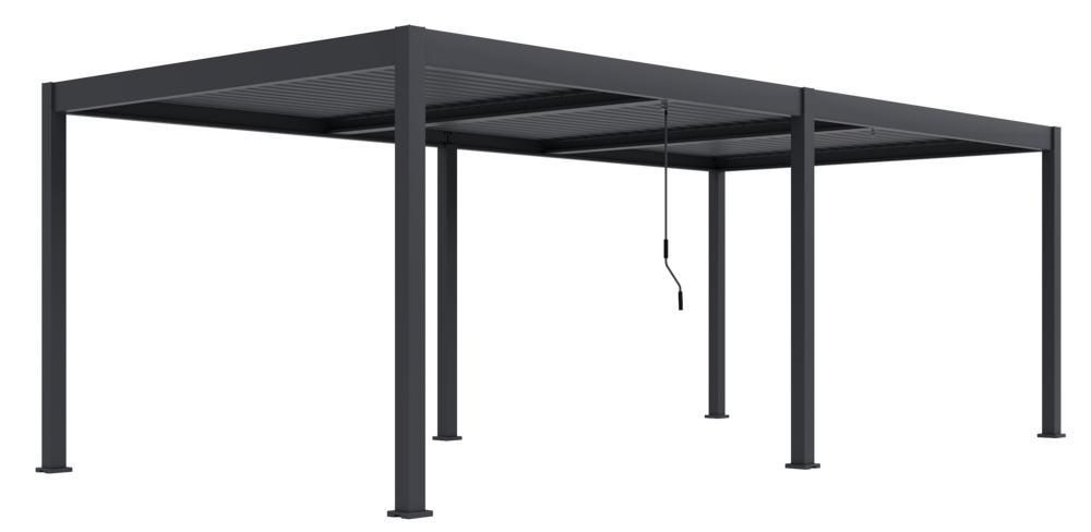 Bioklimatická pergola INTRO DUO 7,2x3,6 m hliník - volně stojící