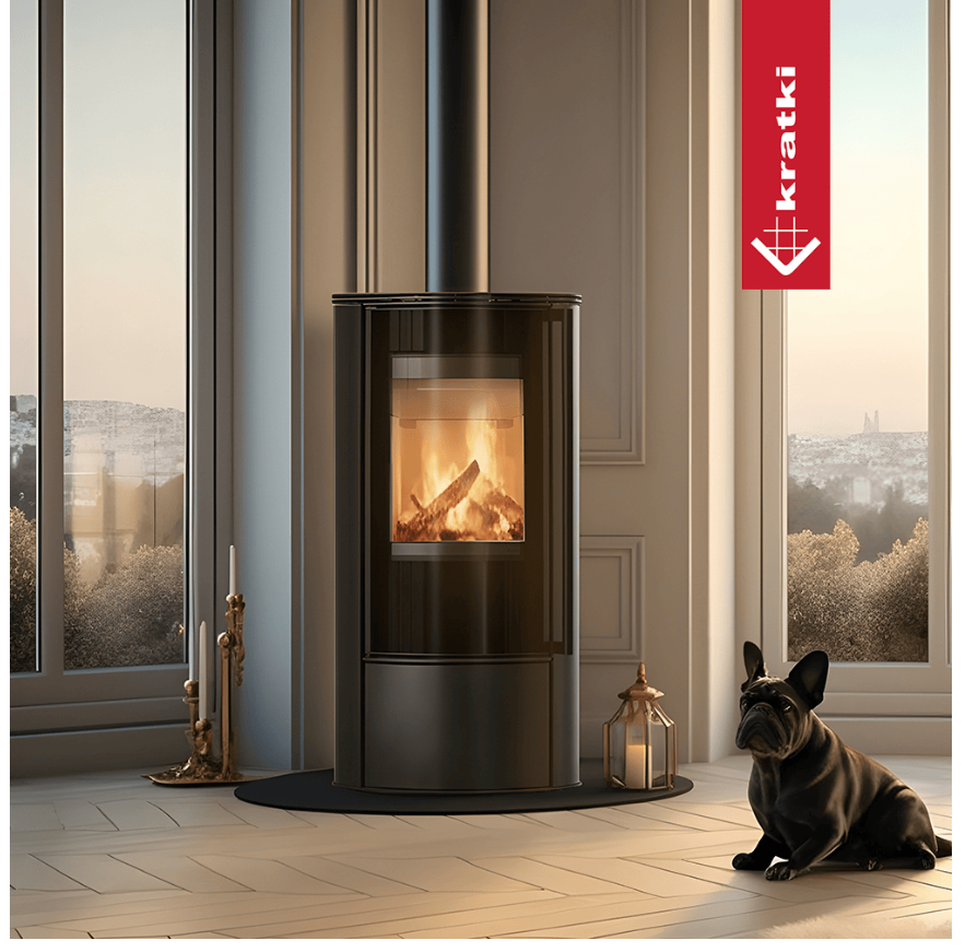 KRATKI ERIK Ø 150 5,5 kW Ocelová kamna