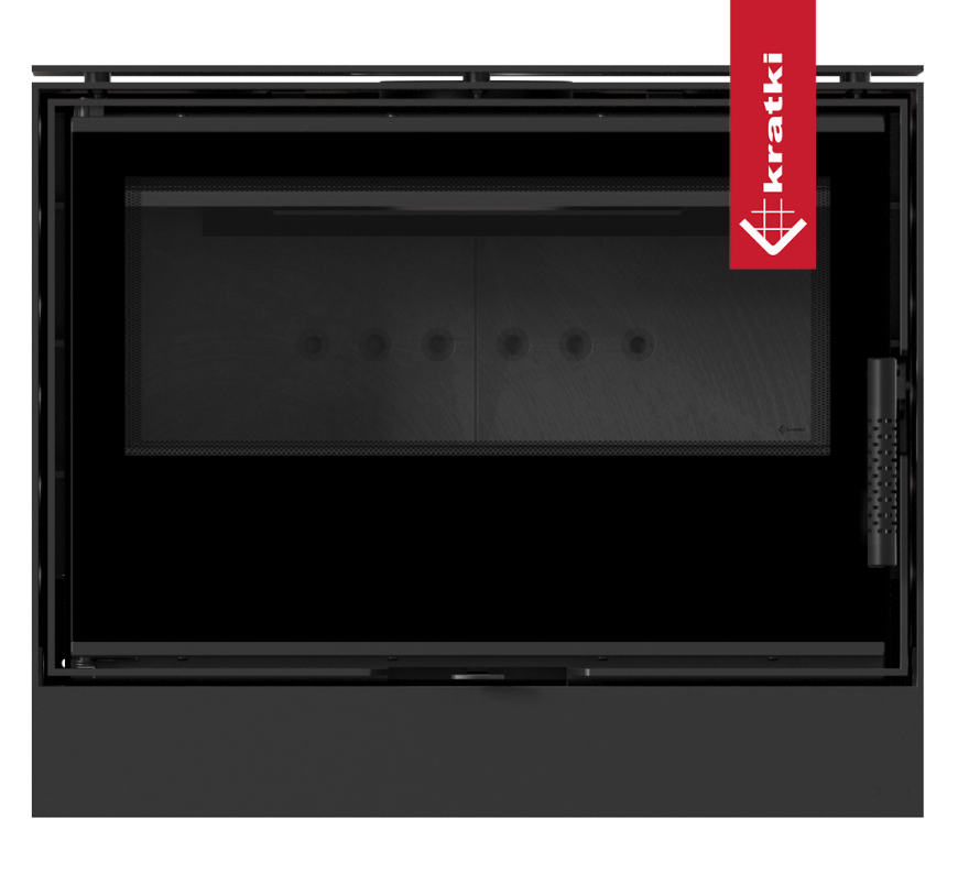 KRATKI KARI 70 Ø 150 8 kW Ocelová kamna černá Thermotec