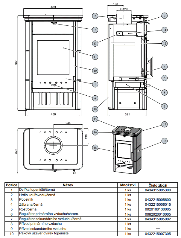 Haas+Sohn SARA černá, kachle medovník