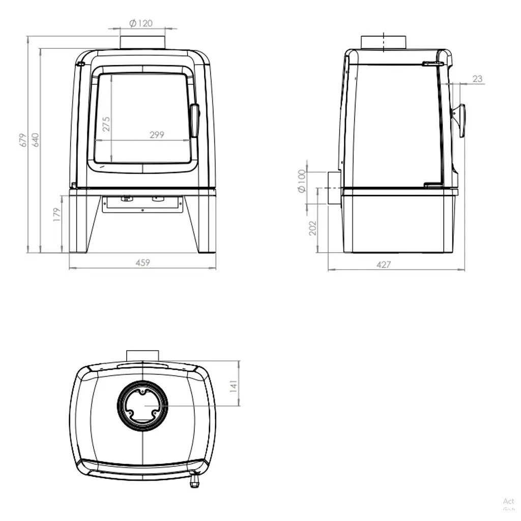 Nordflam ROMA EKO kamna 5,7kW s přívodem ext.vzduchu