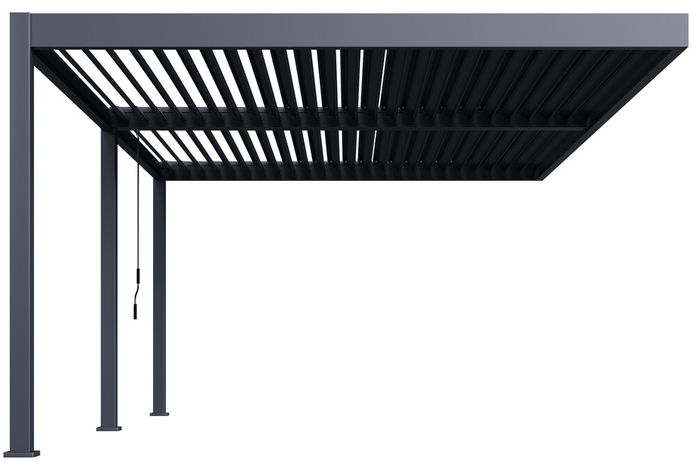 Bioklimatická pergola INTRO DUO 6x4 m, hliník - do stěny