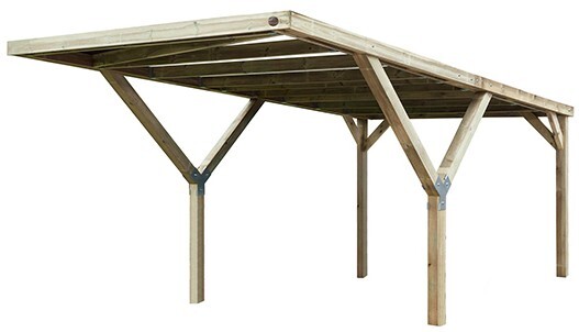 WEKA Dřevěný přístřešek na auto Y 612 (3x6 m)