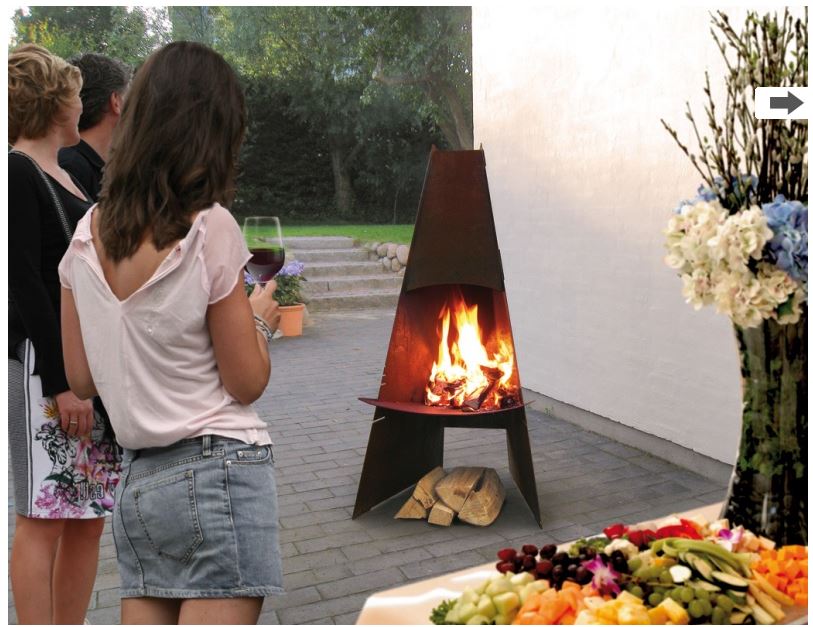 ADURO Venkovní krb/gril, nízkolegovaná ocel