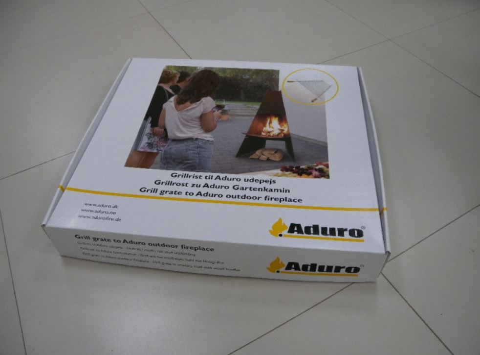 ADURO nerezový rošt ke krbu (dřevěná madla)