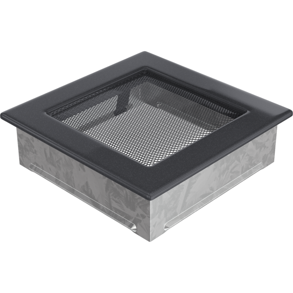 Kratki krbová mřížka 17x17 cm grafit