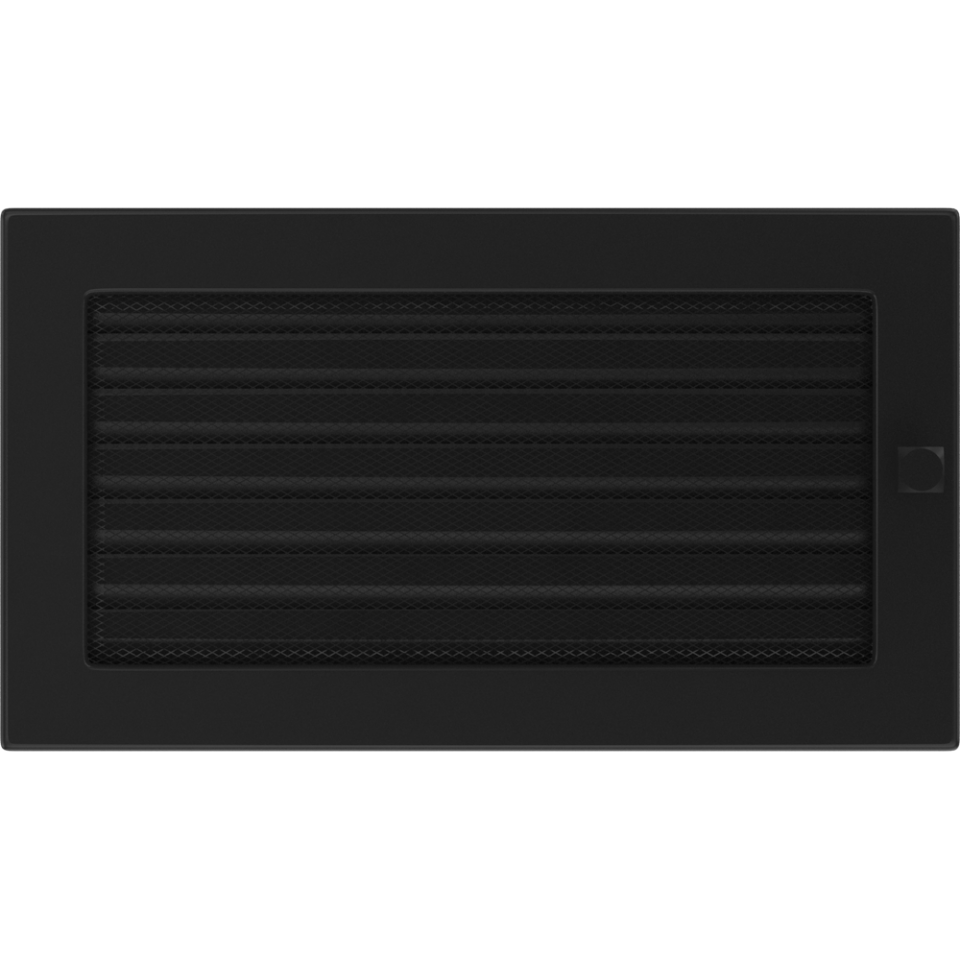 Kratki krbová mřížka 17x30 černá s žaluzií