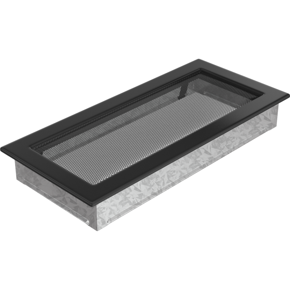 KRATKI krbová mřížka 17x37 černá