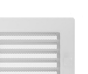 Kratki krbová mřížka 17x49 bílá s žaluzií