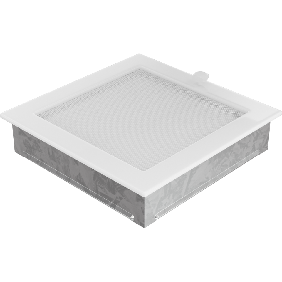 Kratki krbová mřížka 22x22 bílá s žaluzií