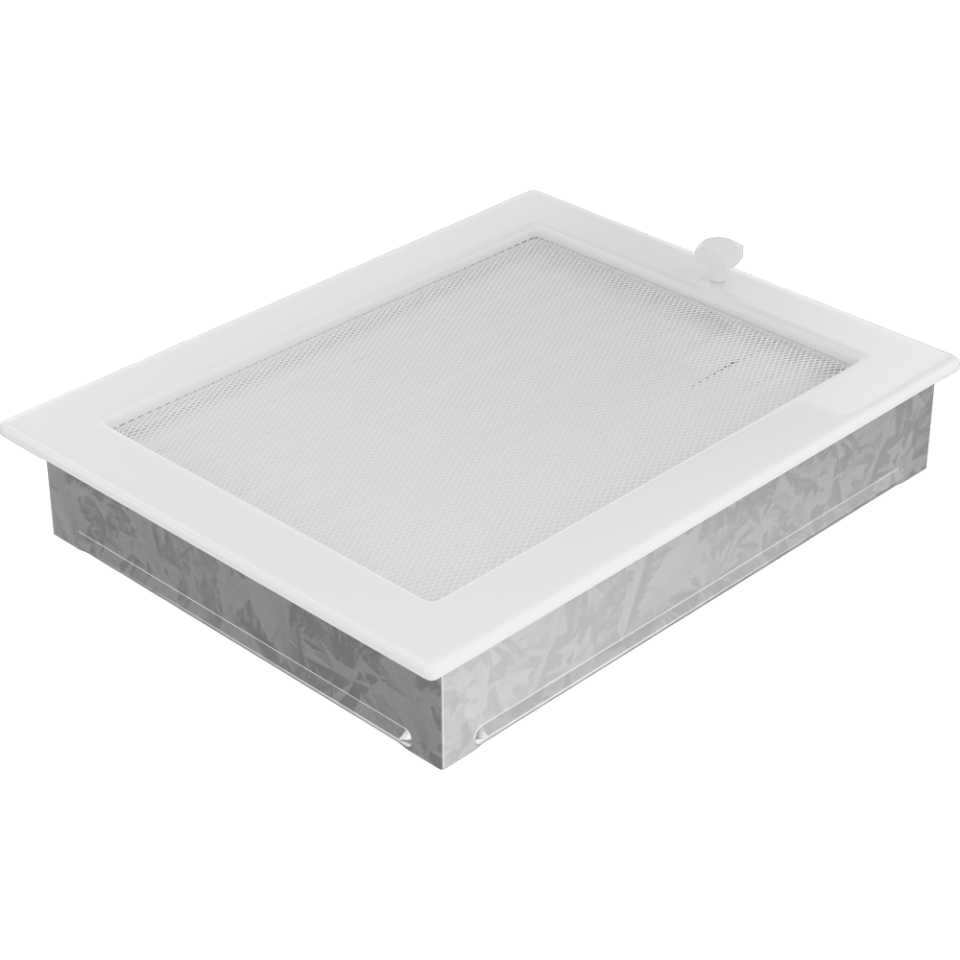 Kratki krbová mřížka 22x30 bílá s žaluzií