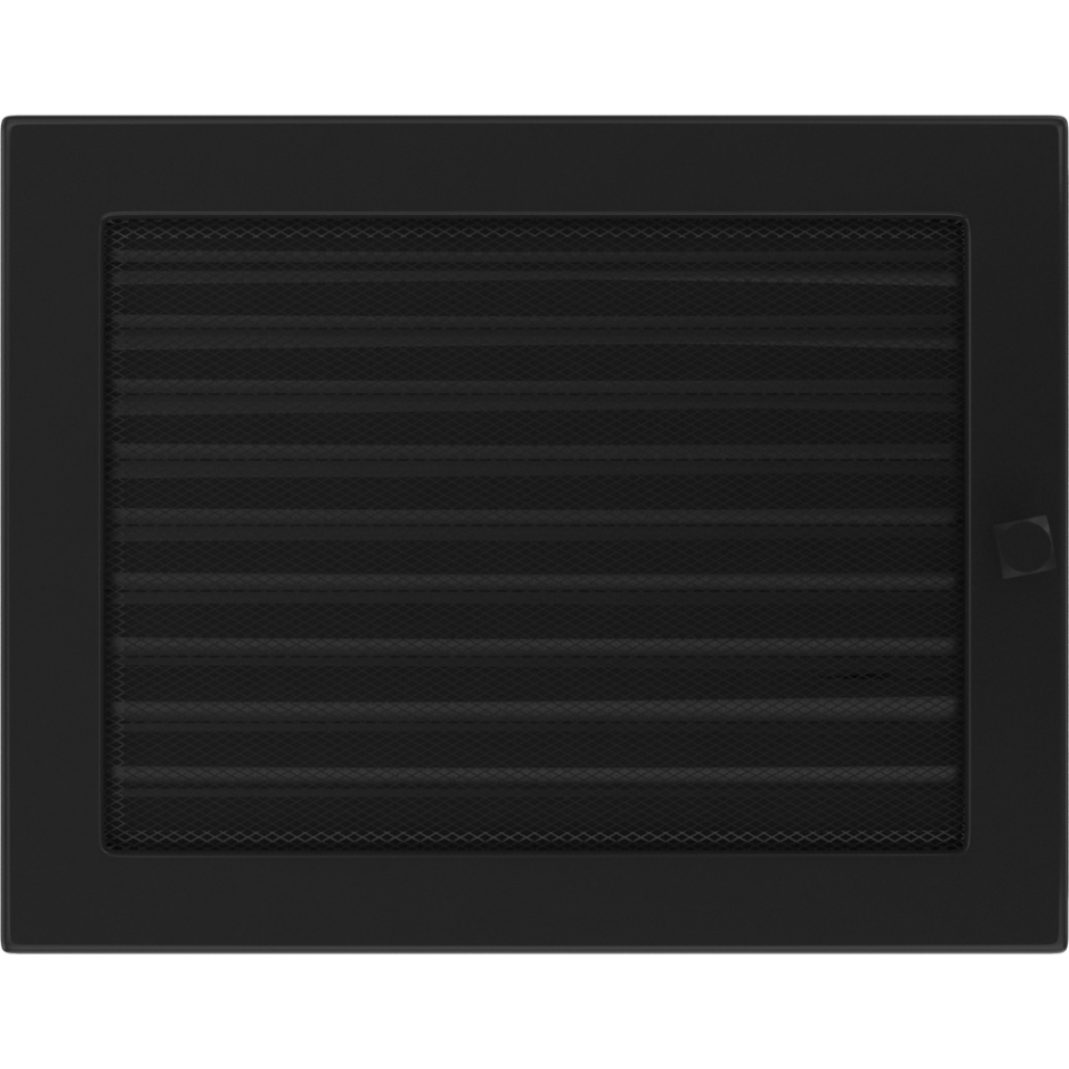 Kratki krbová mřížka 22x30 černá s žaluzií