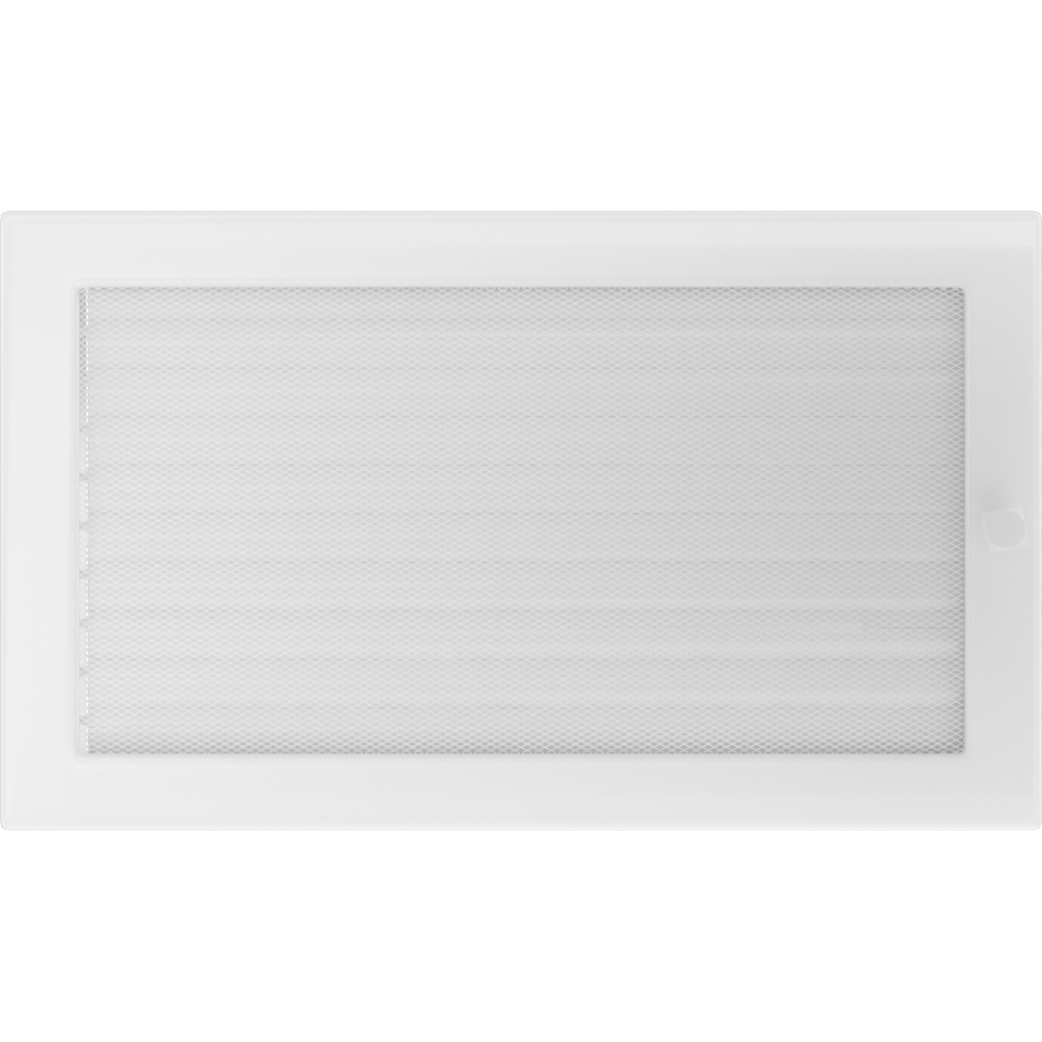 Kratki krbová mřížka 22x37 bílá s žaluzií