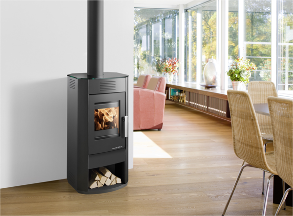 HAAS+SOHN SALERNO II Krbová kamna, černá, skleněné víko