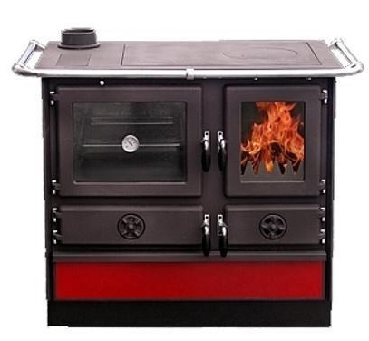 MBS SD MAGNUM PLUS sporák na tuhá paliva červený, levý