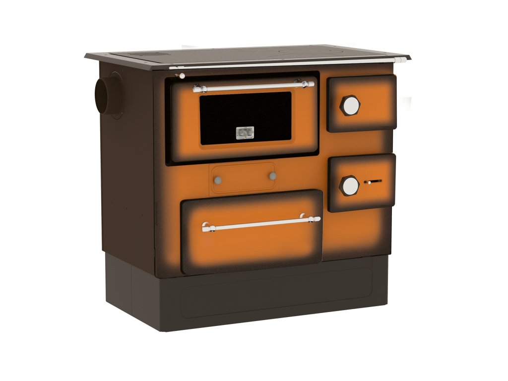 ALFA PLAM REGULAR  46 ECO melír levý sporák na tuhá paliva