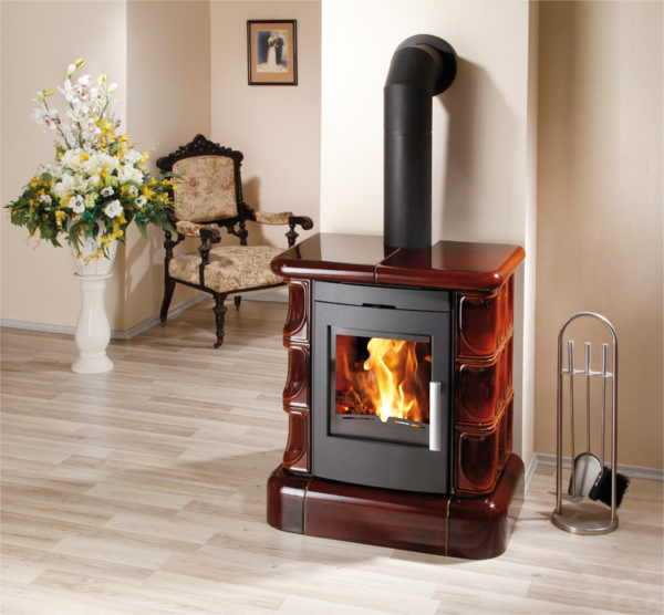 HAAS+SOHN Kachlová kamna MANTA kachlová římsa+sokl, hnědá