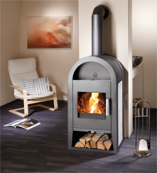 HAAS+SOHN NIVALA krbová kamna s výměníkem, antracit