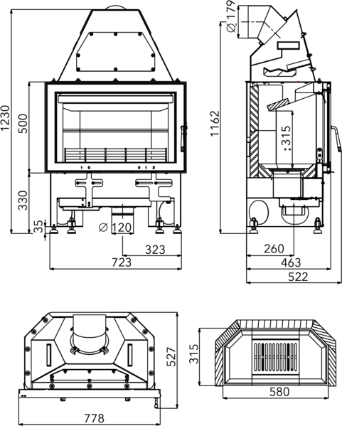 HAAS+SOHN NOVARA krbová vložka, antracit