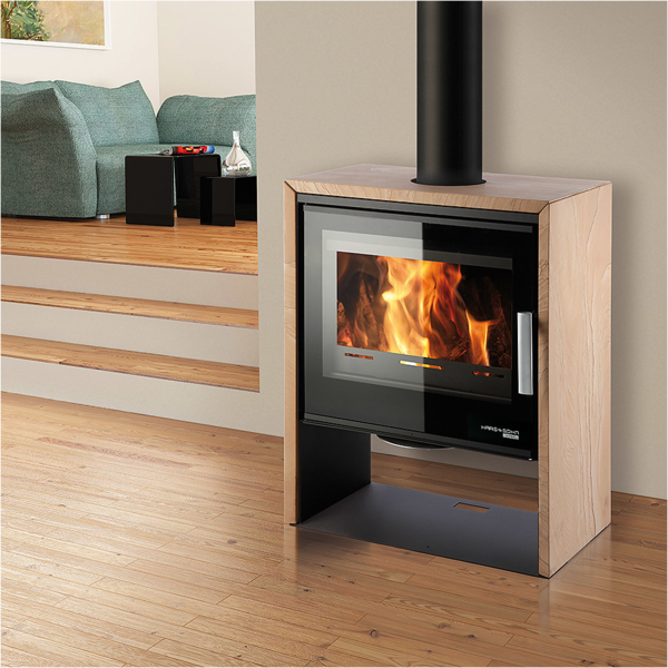 HAAS+SOHN JONSBO Krbová kamna, černá/woodstone