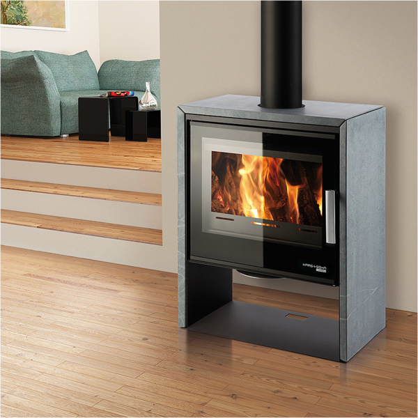 HAAS+SOHN JONSBO Krbová kamna, černá/speckstein