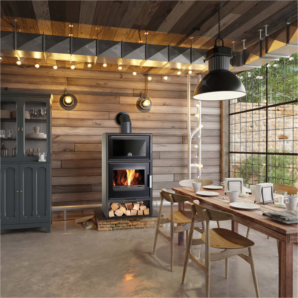 HAAS+SOHN JONSBO Krbová kamna s troubou, antracit