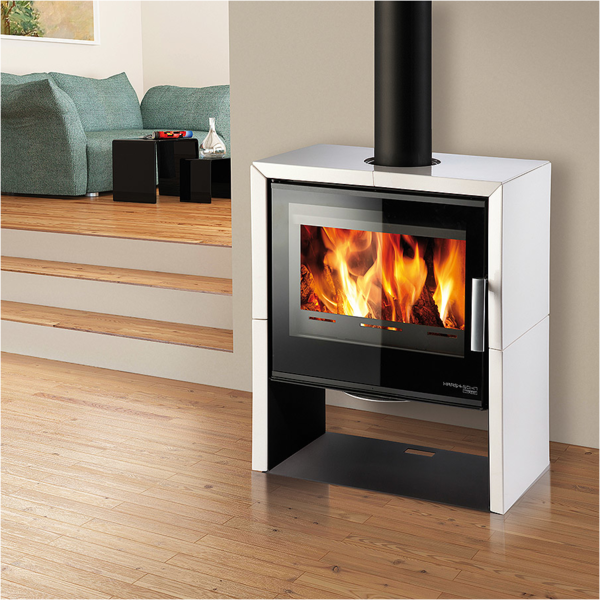 HAAS+SOHN JONSBO Kachlová kamna, černá/slonová kost