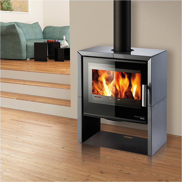 HAAS+SOHN JONSBO Kachlová kamna, černá/šedá