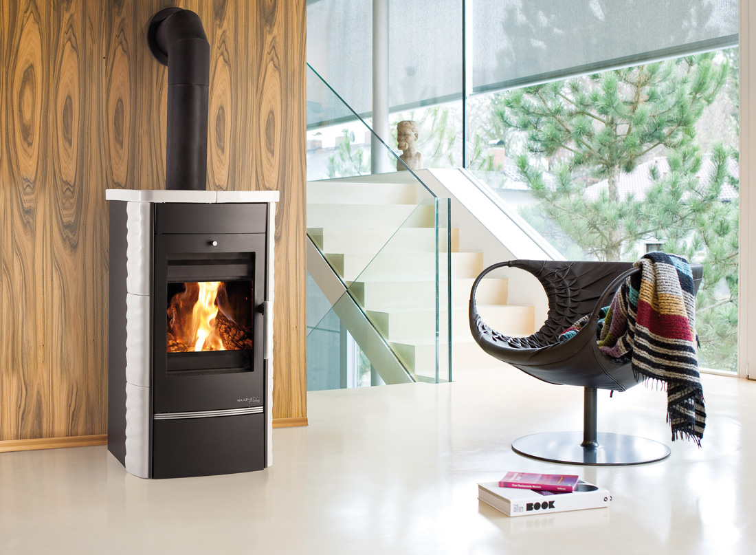 HAAS+SOHN Kachlová kamna ALYTUS, černá/bílá kachle