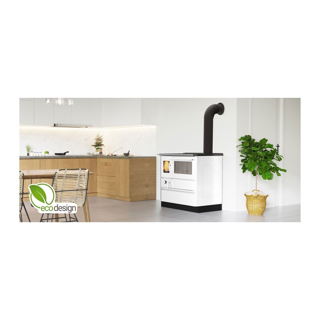 ALFA PLAM, sporák ALFA 85G ECO, 8,31 kW, pravý, bílý