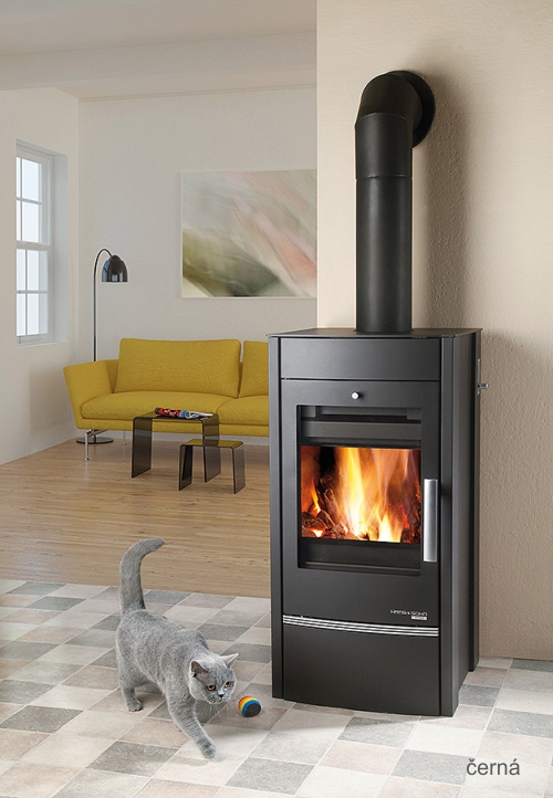 HAAS+SOHN ALMO II krbová kamna s výměníkem, černá