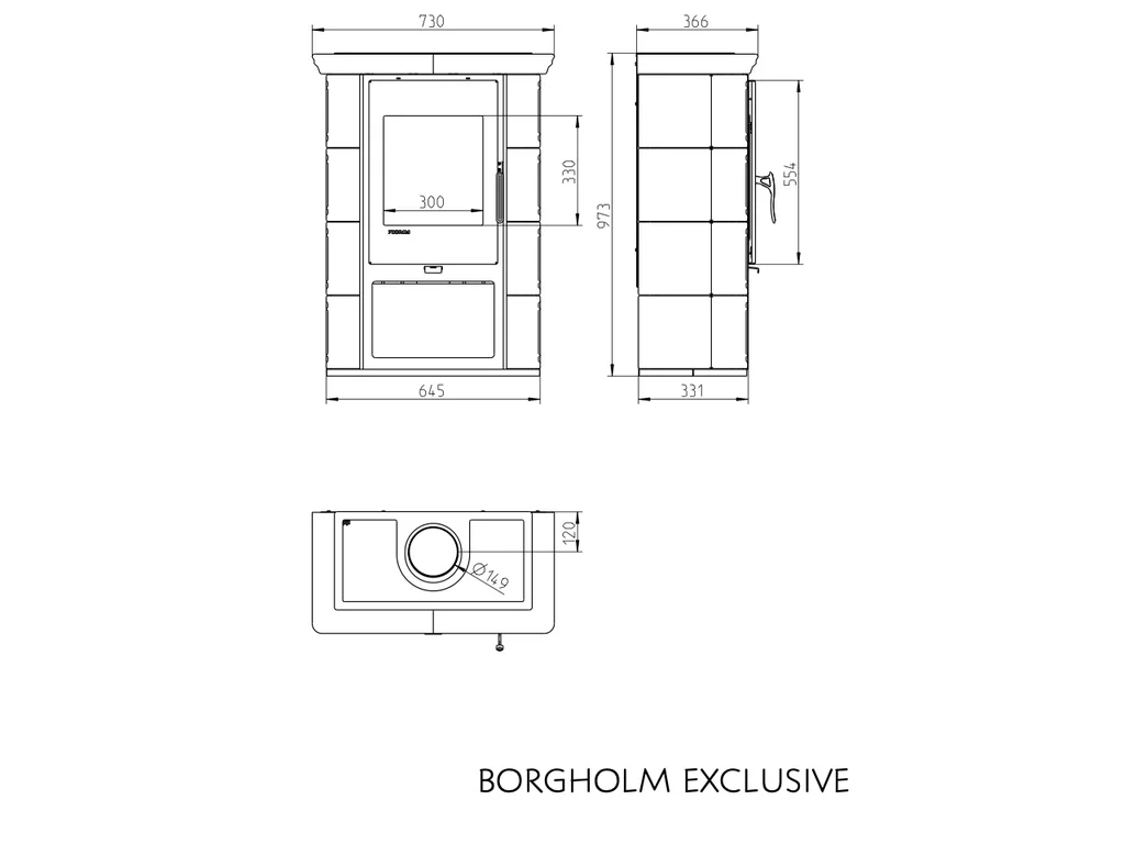 Thorma BORGHOLM Exclusive Keramik, tmavě hnědá