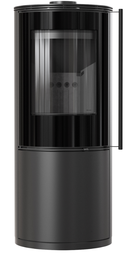 KRATKI SVEN Ø 150 7 kW Ocelová kamna černá Thermotec