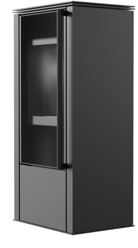 KRATKI HATI Ø 150 5,5 kW Ocelová kamna černá Thermotec