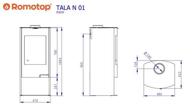 Romotop TALA N 01, rádiusové sklo