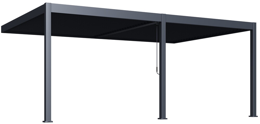 Bioklimatická pergola INTRO DUO 6x4 m, hliník - do stěny