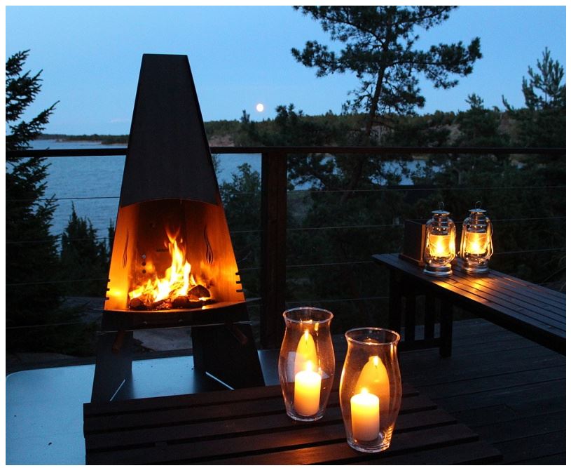 ADURO Venkovní krb/gril, nízkolegovaná ocel