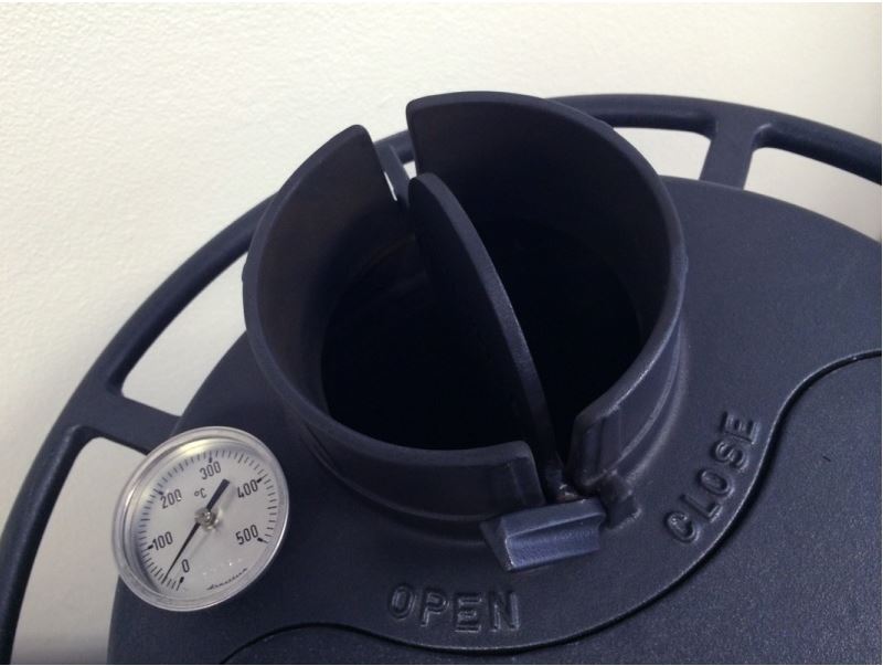 Leda sada pro odkouření včetně teploměru, stříšky a integrované klapky tahu